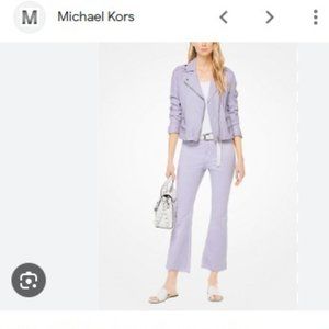 MICHAEL KORS Crinkled Leather MOTO JACKET NWT